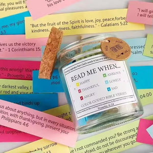 Bible Verse Jar | Faith Filled Affirmations | Verses for Hope Strength Growth | Reflection Healing Bible Verses and Scriptures